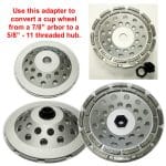 cup wheel adapter