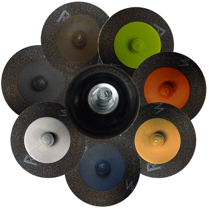 2inQA Quick Change Sanding Discs, Type 3 Roll-on Hub (50/bag for 2", 25/bag for 3") - Image 1