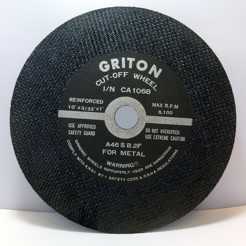 CA1068 10"x3/32"x1" T1, for Metal Cutting (10/pack) - Image 1