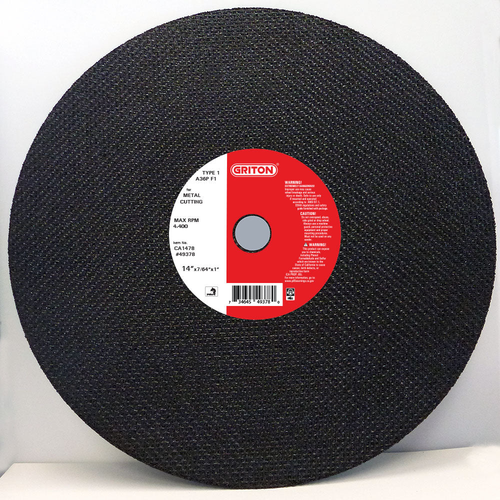 CA1478 14"x7/64"x1" T1, for Metal Cutting (10/pack) - Image 1