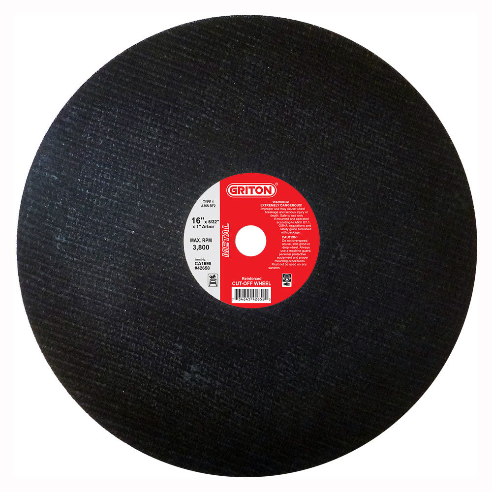 CA1698 16"x5/32"x1" T1, for Metal Cutting (5/pack) - Image 1