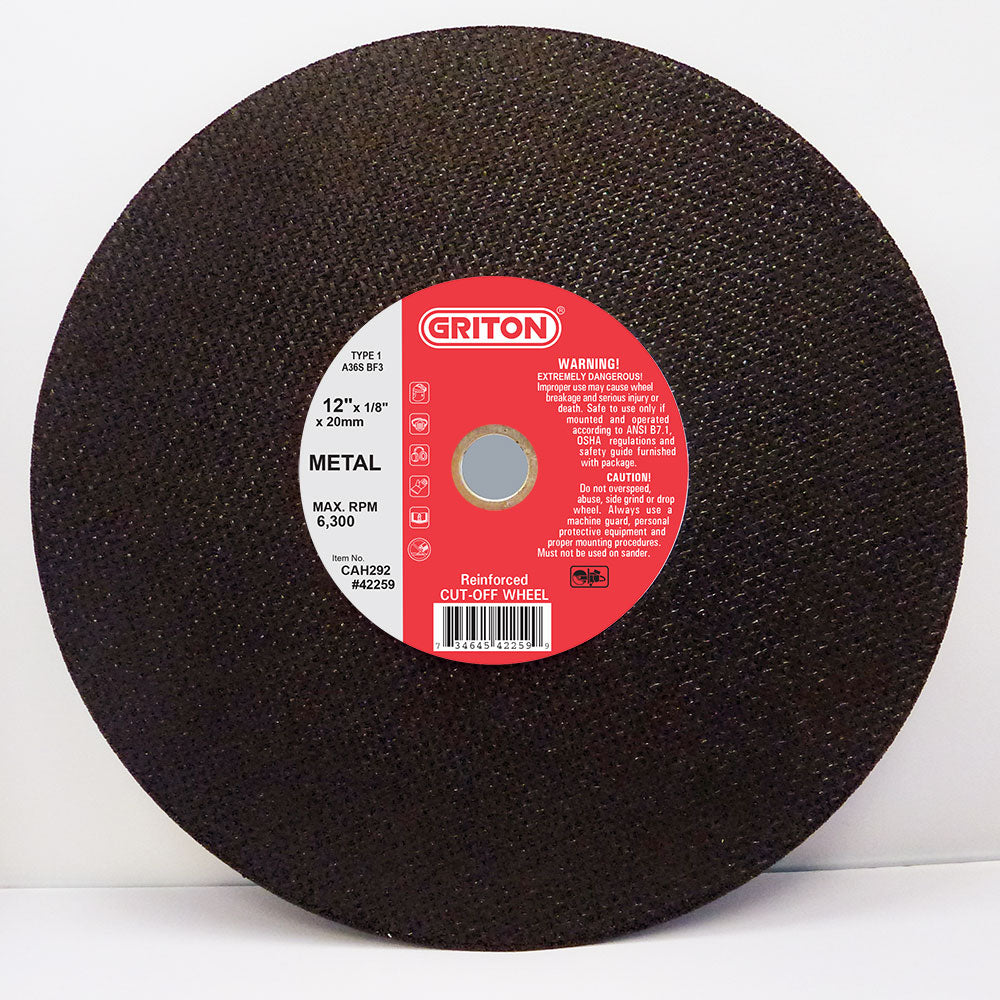 CAH292_a4e6edae-c7b4-408d-adf6-0a7a0186c751 12"x1/8"x20mm T1, for Metal Cutting (5pcs/pack) - Image 1