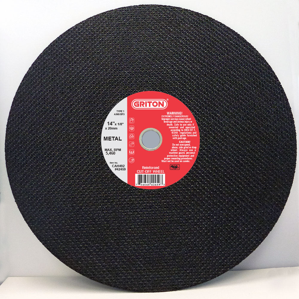 CAH492 14"x1/8"x20mm T1, for Metal Cutting (5pcs/pack) - Image 1