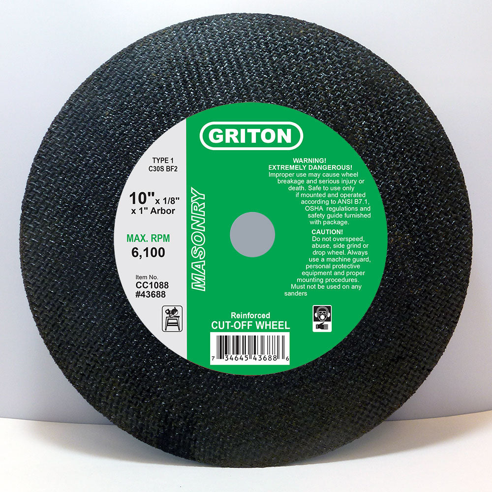 CC1088 10" X 1/8" X 1" for MASONRY Cutting (5pcs/pack) - Image 1