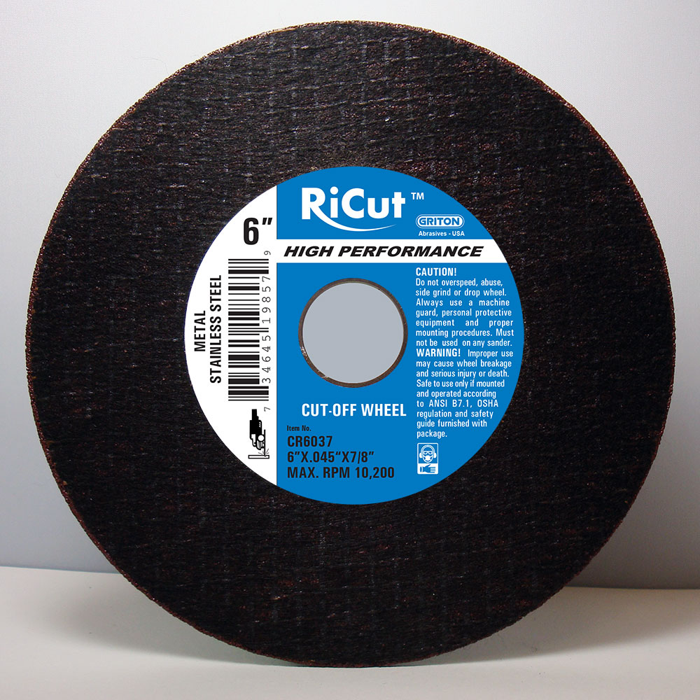CR6037_fc133985-3644-48d0-b617-c255cacc5590 6"x.045"x7/8" Metal/Stainless Steel Cutting Wheels (10/pack) - Imagen 1