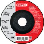 4"x1/4"x5/8" METAL Grinding Wheel (10/pack)