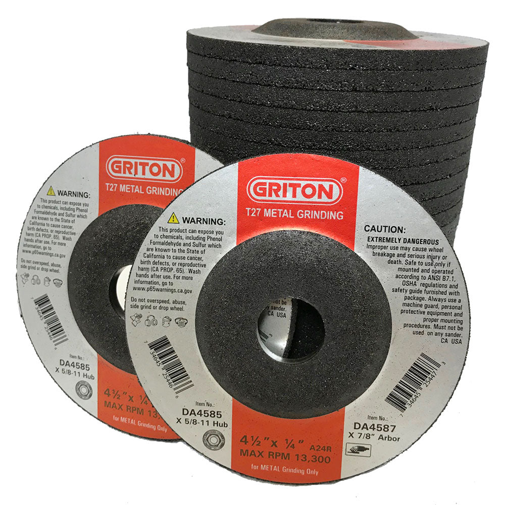 DA4587 4-1/2" x 1/4" x 7/8" T-27 METAL Grinding (10/pack) - Imagen 1