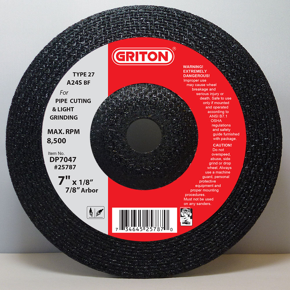 DP7047 7"x 1/8"x 7/8" T-27 METAL Cutting & Light Grinding (10/pack) - Image 1