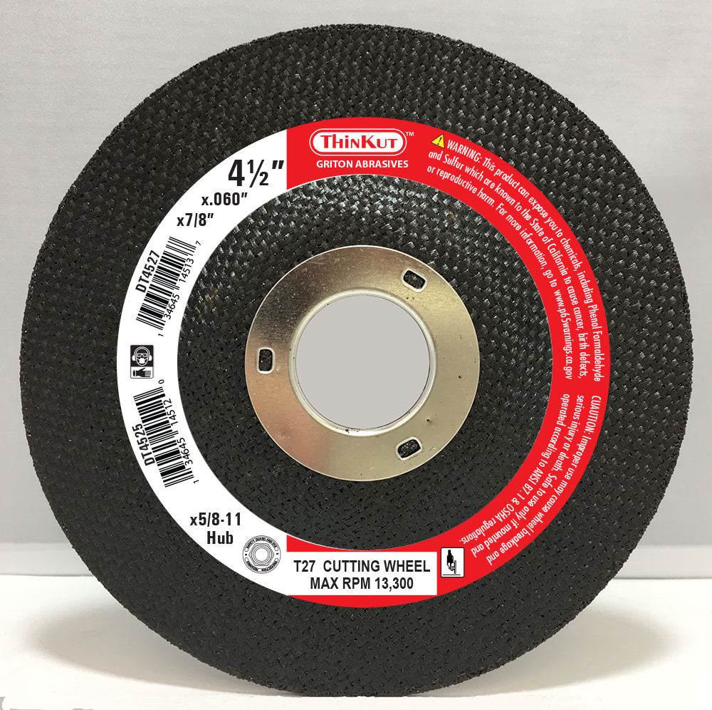 DT4527-1 4-1/2"x 0.060"x 7/8" T-27 METAL Cutting (10/pack) - Imagen 1