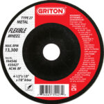 4.5"x1/8"x7/8" T27 Flexible Grinding Wheel, Grit 46 (10/pack)
