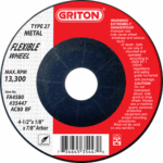 4.5"x1/8"x7/8" T27 Flexible Grinding Wheel, Grit 80 (10/pack)