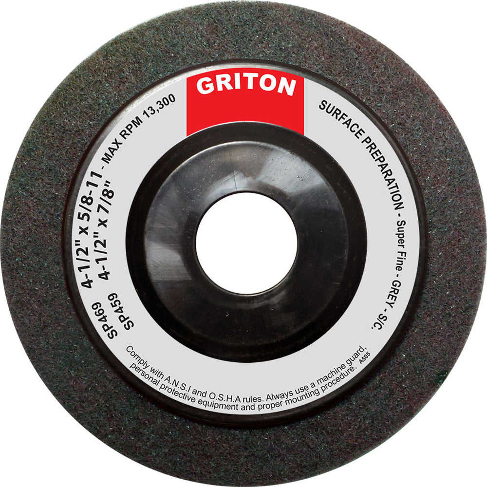 SP459 4.5"x7/8" T27 Surface Preparation Wheel, Gray Super-Fine (10/pack) - Image 1
